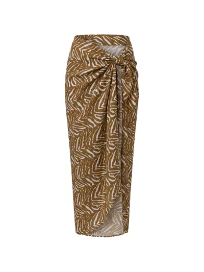 Nicholas Aminta Midi Sarong In Brown