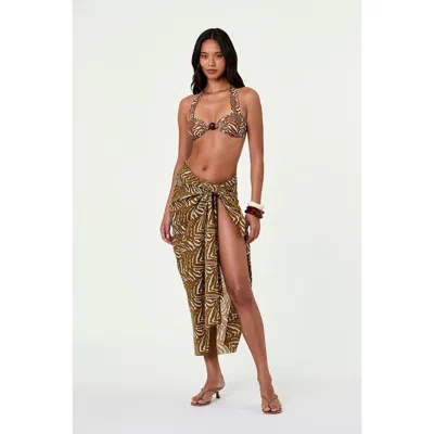 Nicholas Aminta Midi Sarong In Brown