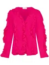Nicholas Amira Ruffle Top In Pink