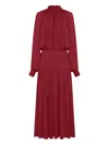 Nicholas Aneta Gathered Dress In Red