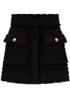 Nicholas Angie Tweed Mini Skirt In Black In Schwarz