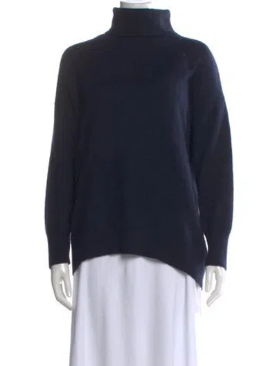 Pre-owned Nicholas Angora Turtleneck Sweater In Blue