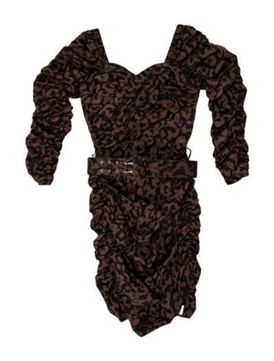 Pre-owned Nicholas Animal Print Mini Dress W/ Tags In Multi