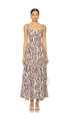 Nicholas Anya Maxi Dress In Abstract Animal