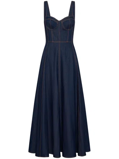 Nicholas Anya Maxi Dress In Blue