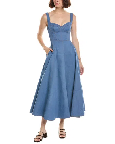 Nicholas Anya Sleeveless Maxi Dress In Blue