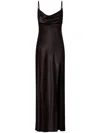 Nicholas Ariel Silk Slip Gown In Black