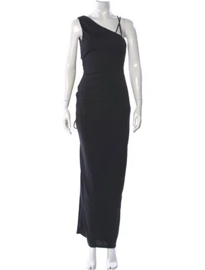 Pre-owned Nicholas Asymmetrical Long Dress In Gray