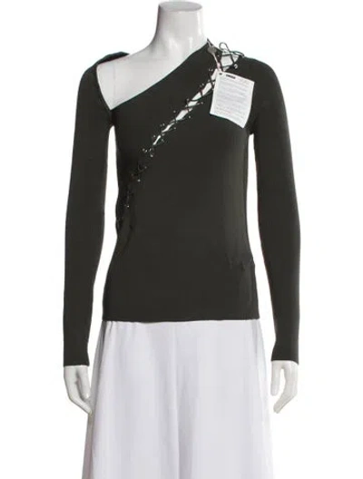 Pre-owned Nicholas Asymmetrical Sweater In Green