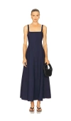Nicholas Athena Sleeveless Paneled Midi Dress In Blue