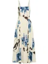 Nicholas Sorelle Linen-blend Midi Dress In White