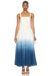 Nicholas Athena Sleeveless Panelled Midi Dress With Godets In Dip Dye