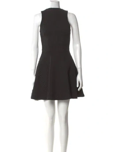 Pre-owned Nicholas Bateau Neckline Mini Dress In Black