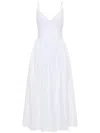 Nicholas Becker Princess Waist Midi Dress In White