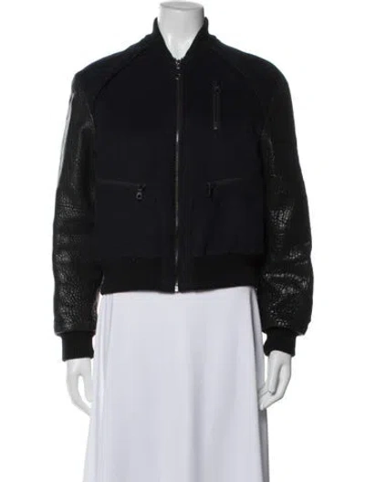 Pre-owned Nicholas Bomber Jacket In Black/blue