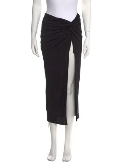 Pre-owned Nicholas Bow Accents Midi Length Skirt W/ Tags In Black