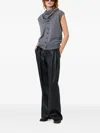 Nicholas Button-up Draped Sweater In Gray