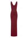 Nicholas Calia Cutout Cowl-neck Column Gown In Red