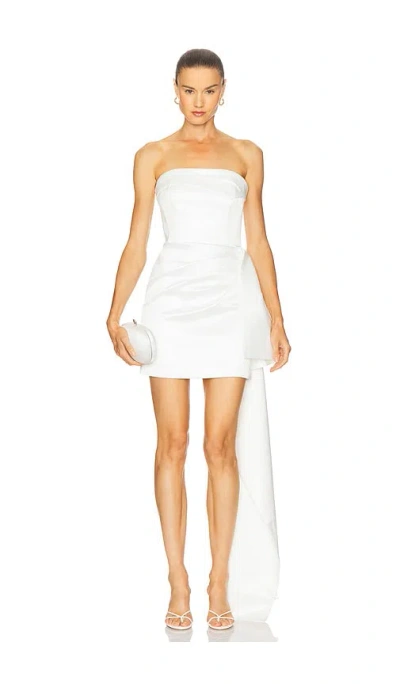Nicholas Calliope Draped Mini Dress In White