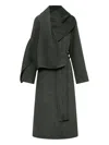 Nicholas Candice Shawl Belted Coat In Gray
