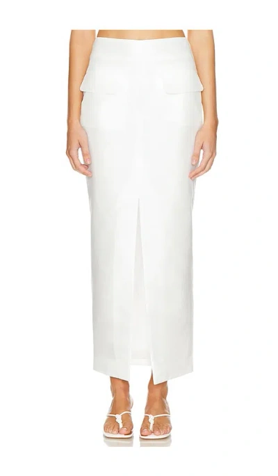 Nicholas Carmella Front Split Pencil Skirt In Ivory