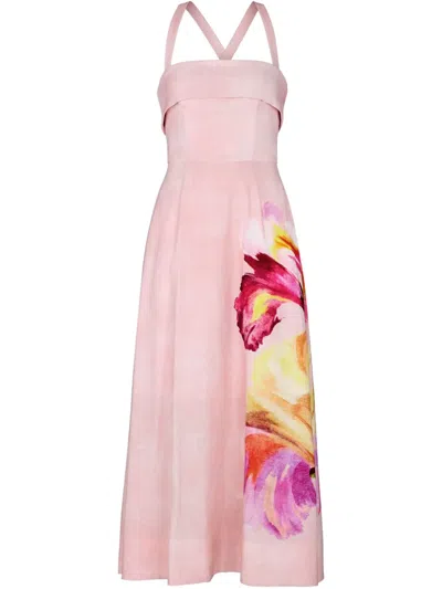 Nicholas Carmellia Midi Dress In Pink