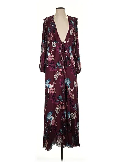 Pre-owned Nicholas Casual Dress In Burgundy