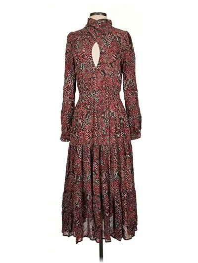 Pre-owned Nicholas Casual Dress In Burgundy