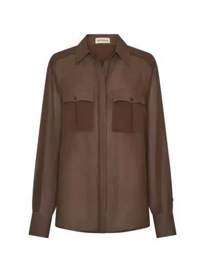 Nicholas Chloe Shirt In Brown