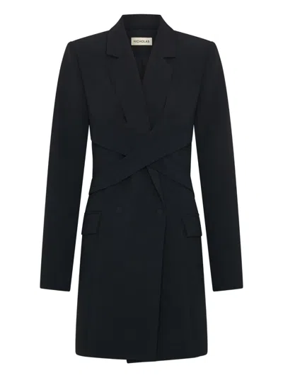 Nicholas Cielo Double-breasted Mini Dress In Black