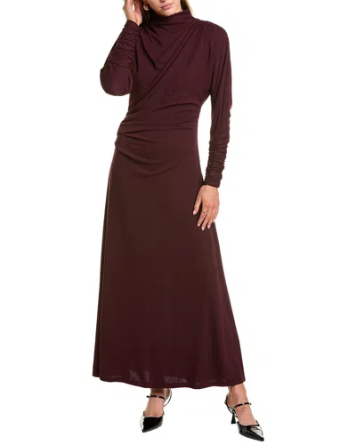 NICHOLAS CORA FUNNEL NECK DOLMAN LS MIDI DRESS