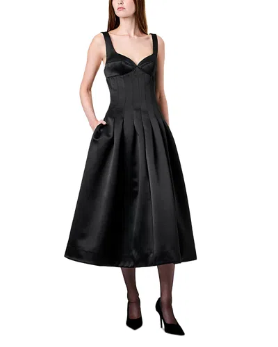 Nicholas Corey Corset Midi Dress In Black