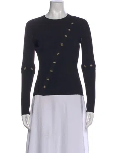 Pre-owned Nicholas Crew Neck Long Sleeve Top In Black