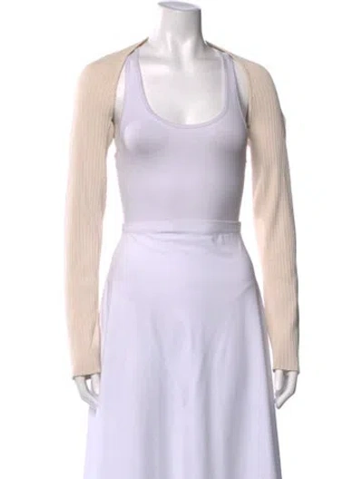 Pre-owned Nicholas Crew Neck Long Sleeve Top In Neutral