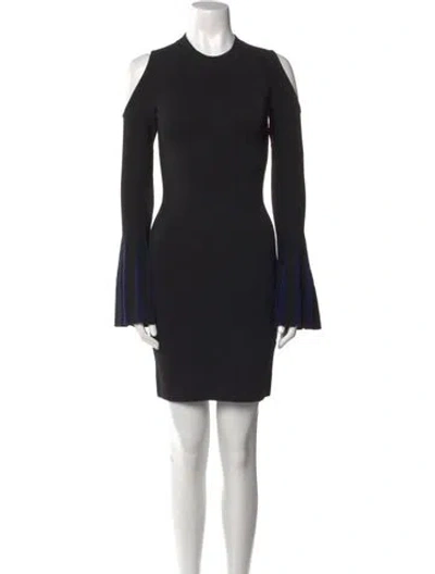 Pre-owned Nicholas Crew Neck Mini Dress In Black