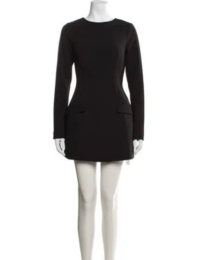 Pre-owned Nicholas Crew Neck Mini Dress In Blue