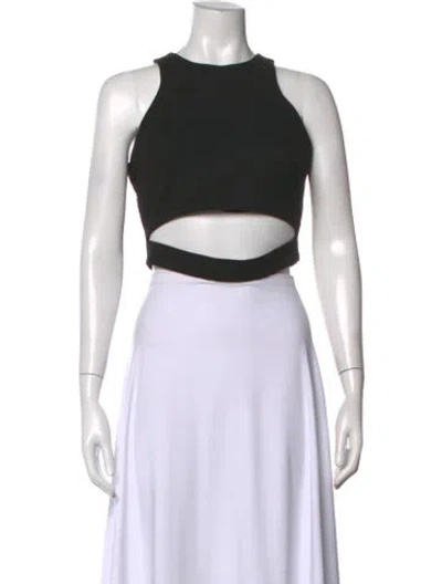 Pre-owned Nicholas Crew Neck Sleeveless Crop Top In Black/white