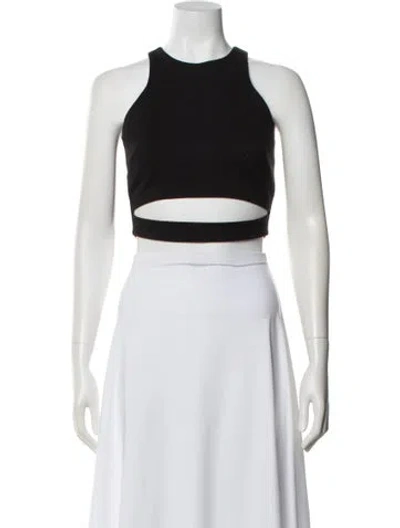 Pre-owned Nicholas Crew Neck Sleeveless Crop Top In White