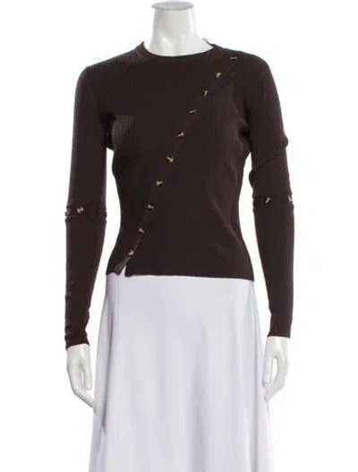 Pre-owned Nicholas Crew Neck Sweater In Brown