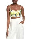 Nicholas Crina Pleated Bra Top In Green
