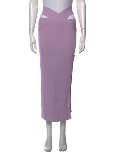 Pre-owned Nicholas Cutout Accent Long Skirt In Purple