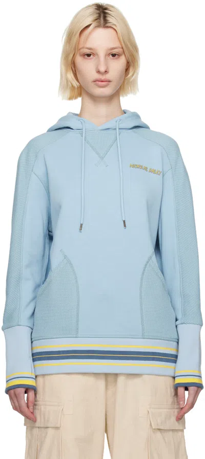 Nicholas Daley Blue Paneled Hoodie In Powder Blue
