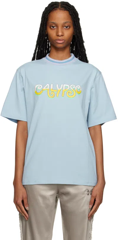 Nicholas Daley Blue Steelpan T-shirt In Powder Blue
