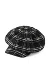 Nicholas Daley Check-pattern Baker Boy Hat In Black