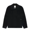 Nicholas Daley Classic Two Pocket Corduroy Shirt Jacket Black Corduroy In Black