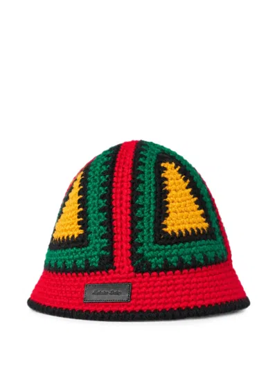 Nicholas Daley Crochet-knit Bucket Hat In Red