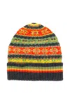 Nicholas Daley Fairisle Beanie Hat In Black