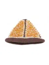 Nicholas Daley Hand-crocheted Bucket Hat In Mustard/clay/brown In Yellow