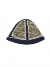 Nicholas Daley Hand-crocheted Bucket Hat In Navy/ecru/olive In Black