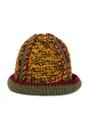Nicholas Daley Hand Knitted Bucket Hat In Green